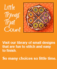 Design is "Tiny Owls Biscornu" Little Things That Count