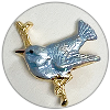 Painted Bluebird Charm
